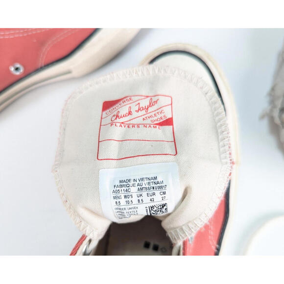 Converse Chuck Taylor All Star 70 High Rhubarb Salmon Dusty Rose A05114C Men 8.5 - Picture 9 of 15